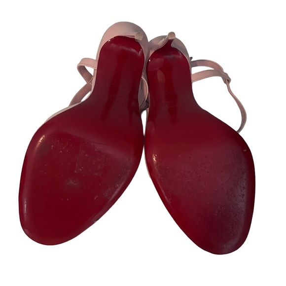 Christian Louboutin So Jenlove 100 Leather Stiletto Heels Women 37.5 Pink Luxury - Picture 9 of 12